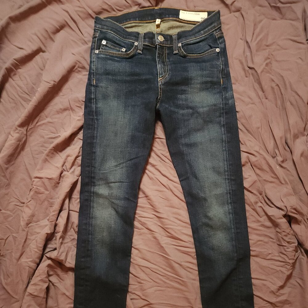 RAG & BONE High Rise Skinny W1513K520 Heritage Dark Wash Jeans Size 28 NWOT